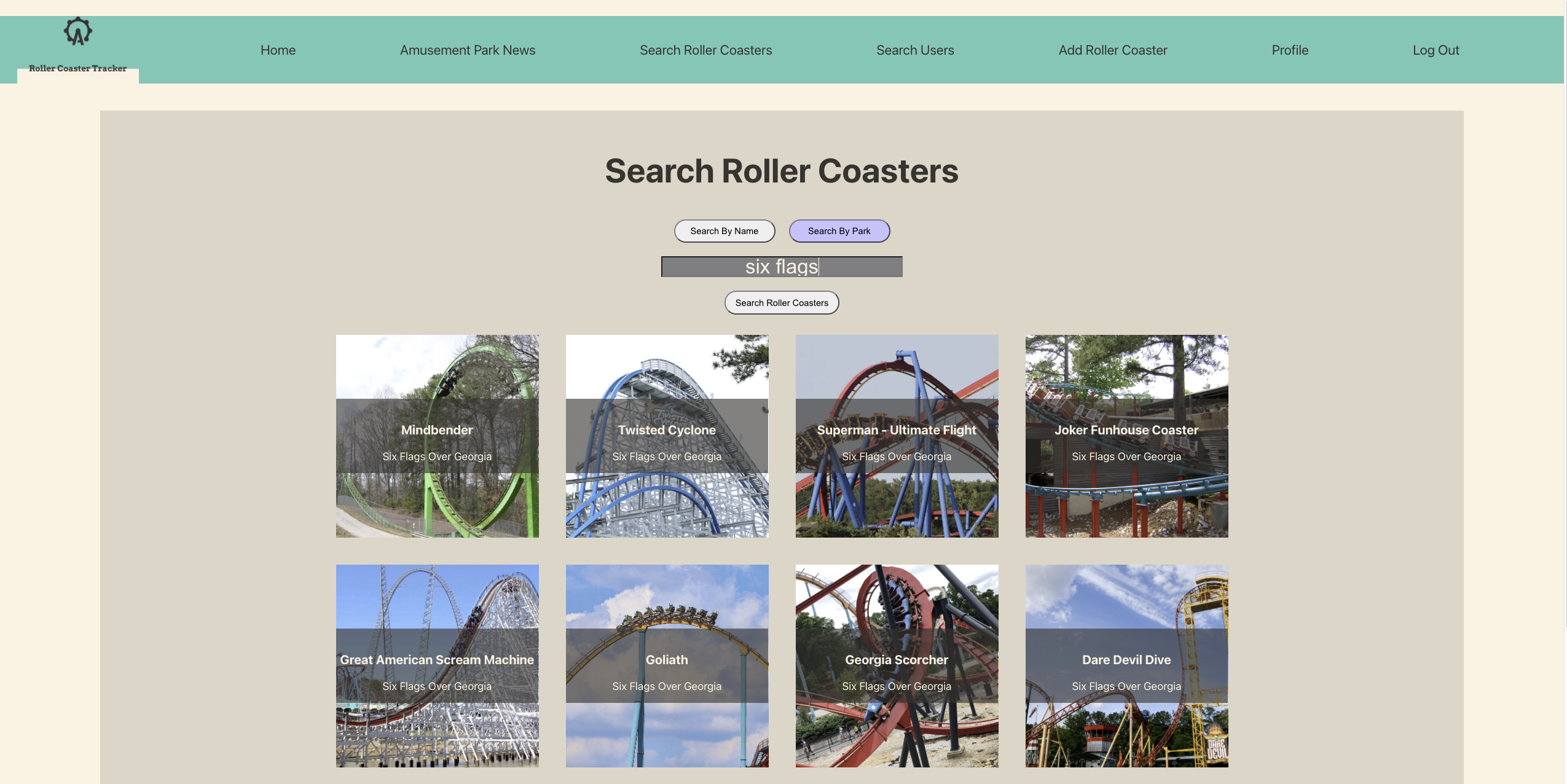 Roller Coaster Database